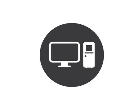 Computer  logo icon vector illustration Stock Illustration