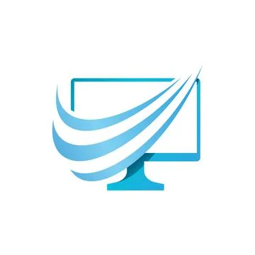 Computer logo Vector icon design illustration Stock Illustration