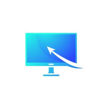 Computer logo Vector icon design illustration Stock Illustration