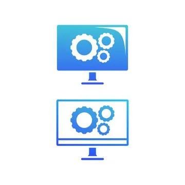 Computer logo Vector icon design illustration Stock Illustration
