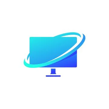 Computer logo Vector icon design illustration Stock Illustration