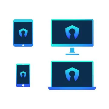 Computer logo Vector icon design illustration 스톡 일러스트