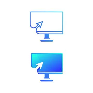 Computer logo Vector icon design illustration Stock Illustration