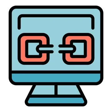 Computer lost connection icon vector flat Illustrazione stock