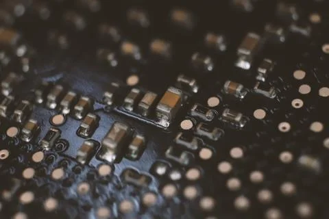 Computer Macro Closeup Hardware Texture. Stock Photos