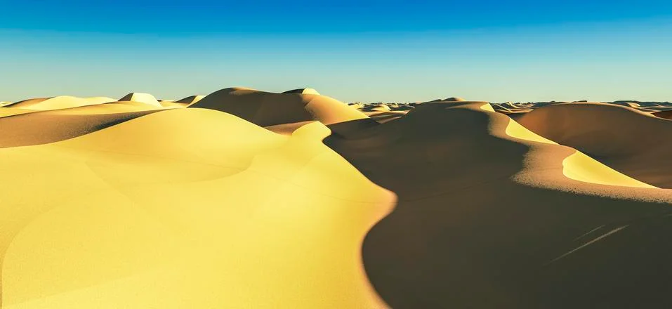 Computer made dessert landscape Stock Illustration