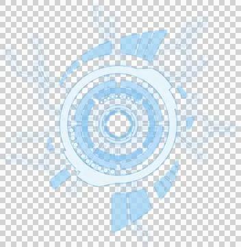 Computer made virtual circle Illustrazione stock