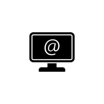Computer mail mouse icon. Simple connection sign icons for ui and ux, website or Stock Illustration