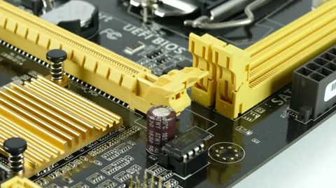 Computer Main Board, Motherboard 4K Footage Stock Footage 63050932