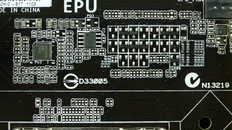 Computer Main Board, Motherboard 4K Footage Stock Footage 63051037