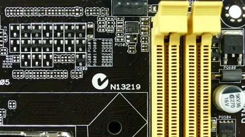 Computer Main Board, Motherboard 4K Footage Stock Footage 63051048