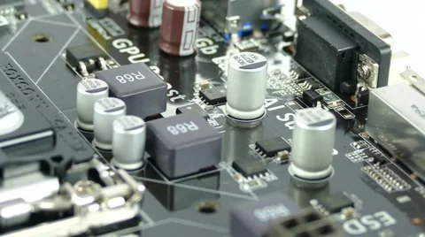Computer Main Board, Motherboard 4K Footage Stock Footage 63051055