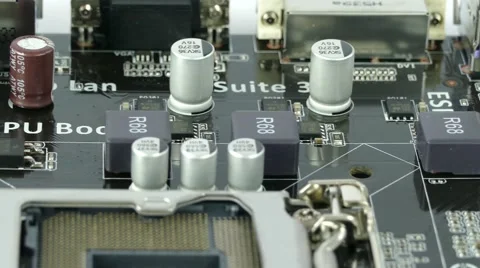 Computer Main Board, Motherboard 4K Footage Stock Footage 63051153