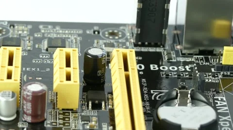 Computer Main Board, Motherboard 4K Footage Stock Footage 63051202