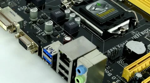 Computer Main Board, Motherboard 4K Footage Stock Footage 63051563