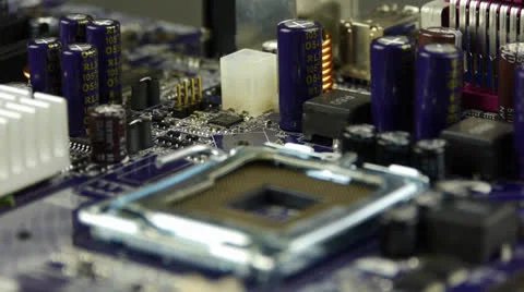 Computer main board,electronic circuit assembly rotating. Stock Footage 24134303