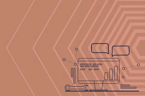 Computer Maintenance Repair Concept Abstract Communication Technology Image Illustrazione stock