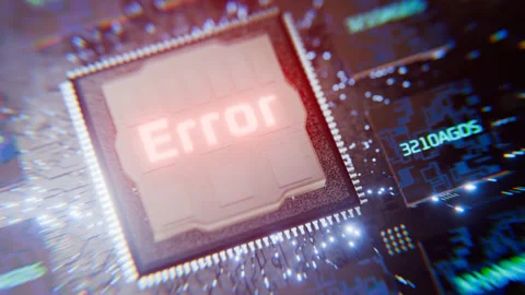 Computer malfunction, hacker attack. Concept of non-working service. Stock Footage 280558503