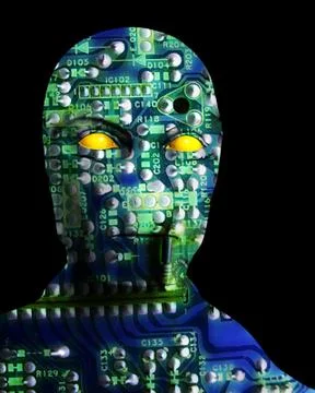 Computer Man Stock Illustration