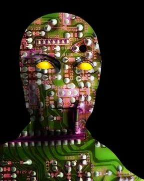 Computer Man Stock Illustration