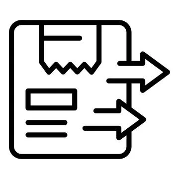 Computer management icon outline vector. Digital inventory イラスト素材