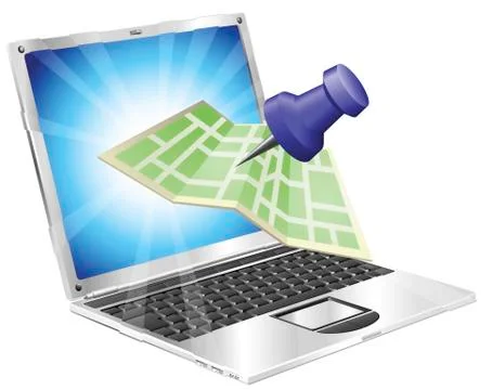 Computer map concept イラスト素材