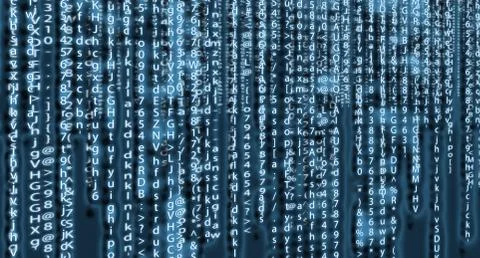 Computer matrix background art design. Digits on screen. Abstract concept gra Foto stock