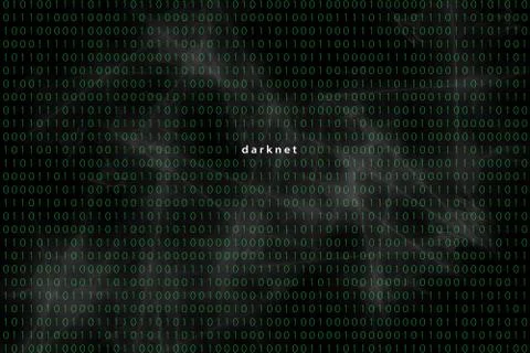 Computer matrix with word Darknet Germany Europe Illustrazione stock