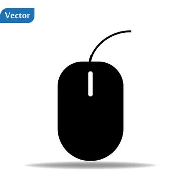 Computer mause icon, flat design best vector icon Stock Illustration