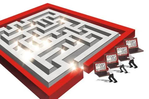 Computer Maze. Stock Illustration
