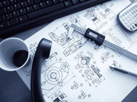 Computer mechanical design Foto stock