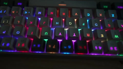 Computer mechanical keyboard viewing footage Stock Footage 290944516
