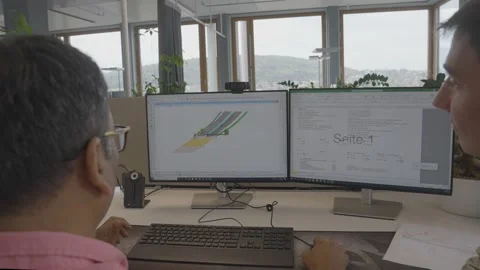 Computer Meeting in Office Video stock 220603044