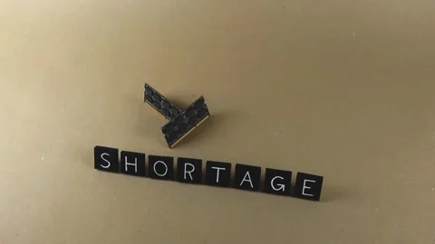 Computer memory chip shortage crisis concept Stock Footage 344855231