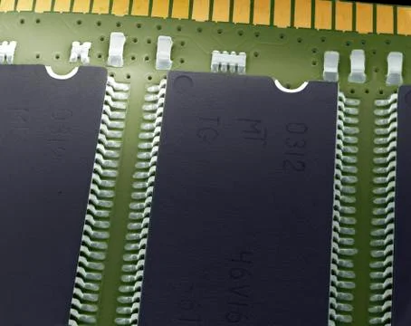 Computer memory chips, sem 写真素材