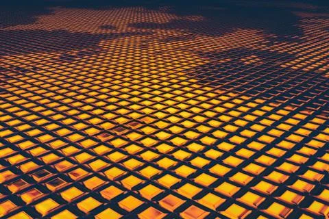 The computer memory of the data cell. 3D illustration 스톡 일러스트