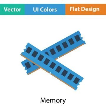 Computer memory icon Stock Illustration