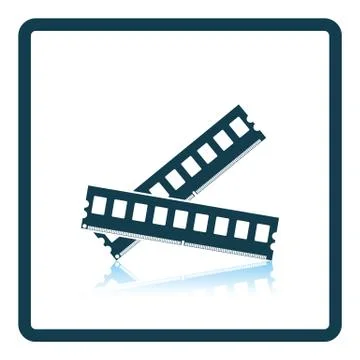 Computer memory icon Stock Illustration
