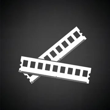 Computer memory icon Stock Illustration