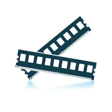 Computer memory icon Stock Illustration