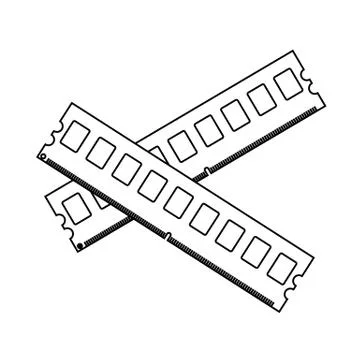 Computer Memory Icon Stock Illustration