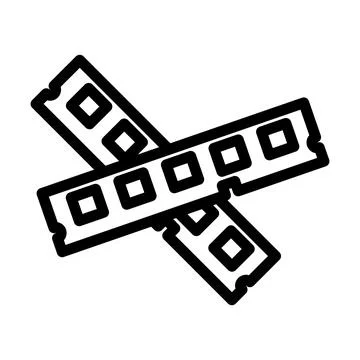 Computer Memory Icon Stock Illustration