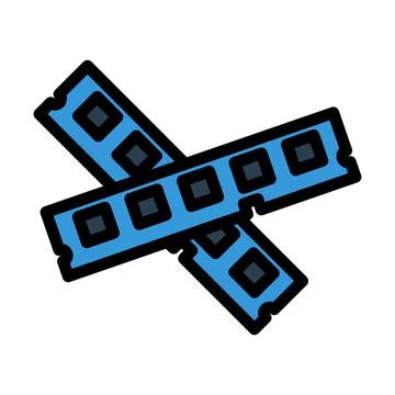 Computer Memory Icon Stock Illustration
