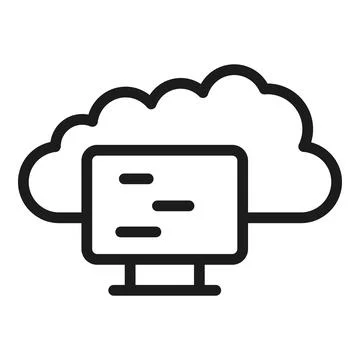 Computer memory icon outline vector. Storage ram イラスト素材