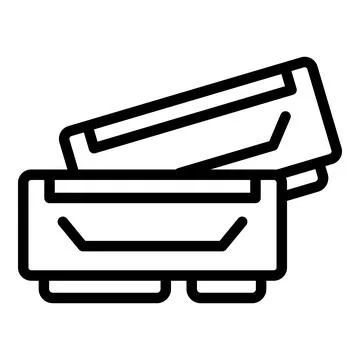 Computer memory icon outline vector. Store laptop Illustrazione stock