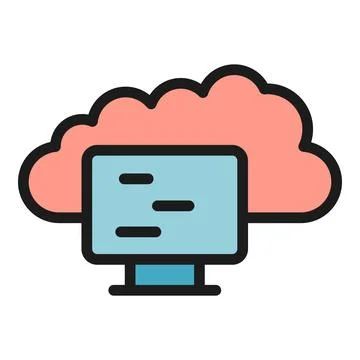 Computer memory icon vector flat 스톡 일러스트