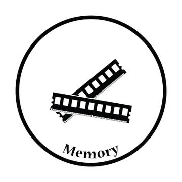 Computer memory icon Vector illustration Stock Illustration