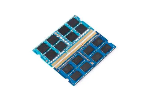 Computer memory isolated on white background Stock Photos