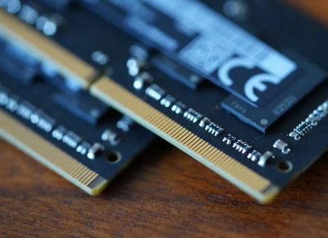 Computer Memory RAM random access memory microchip Stock Photos