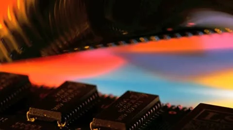 Computer memory strip Stock Footage 20545019